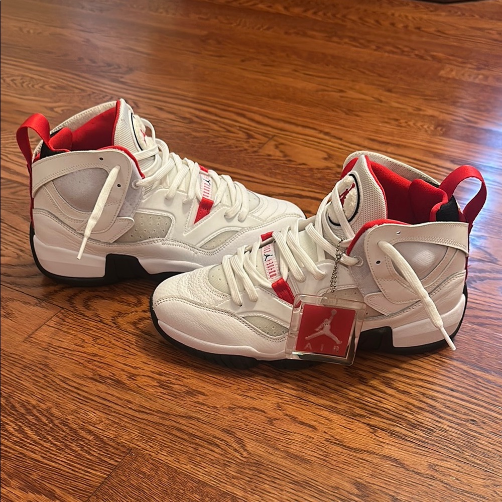 Nike Air Jordan Jumpman Two Trey, Men's Shoes Size 9 White-Red-Black
